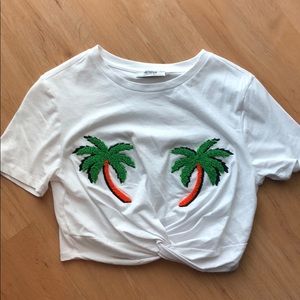 Zara Crop Top with Palm Trees